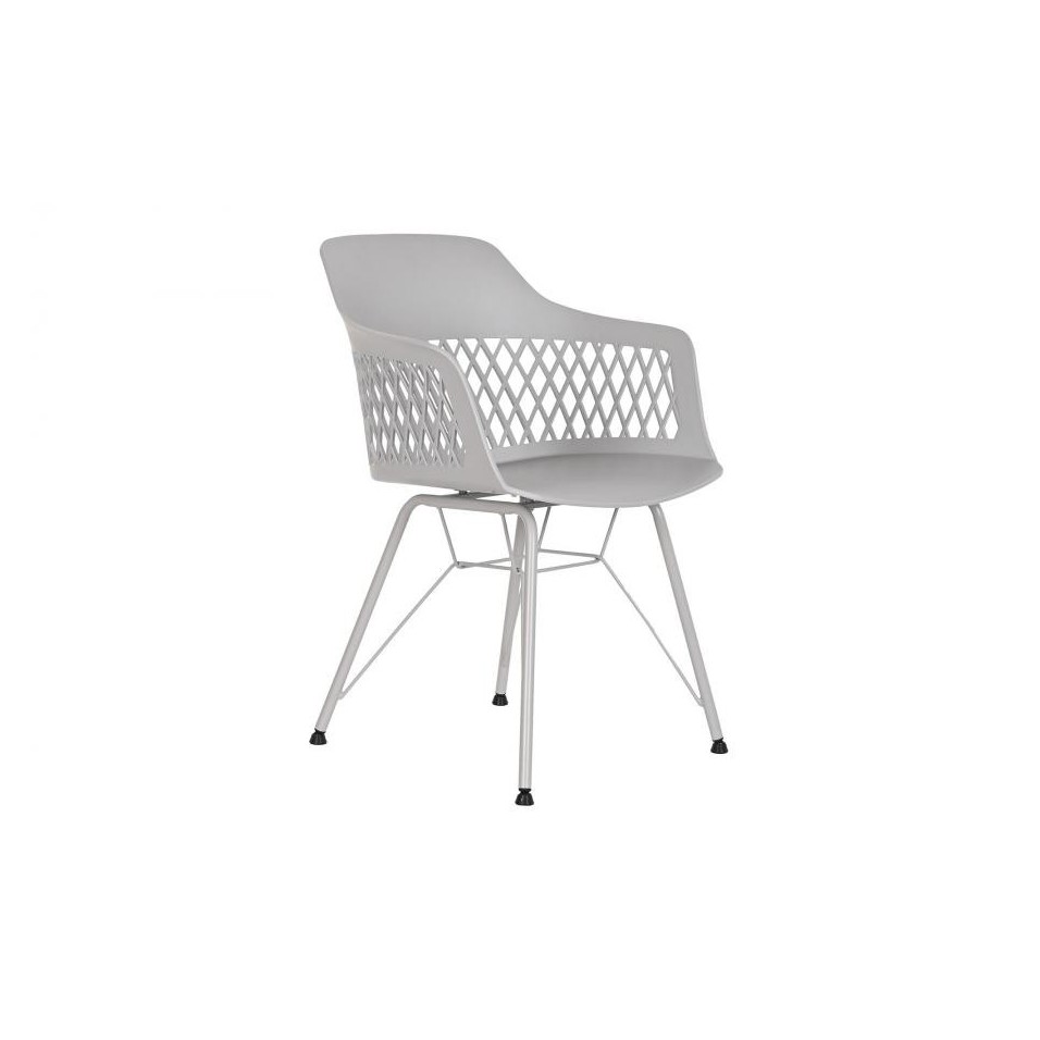 Silla PP Metal Gris Claro