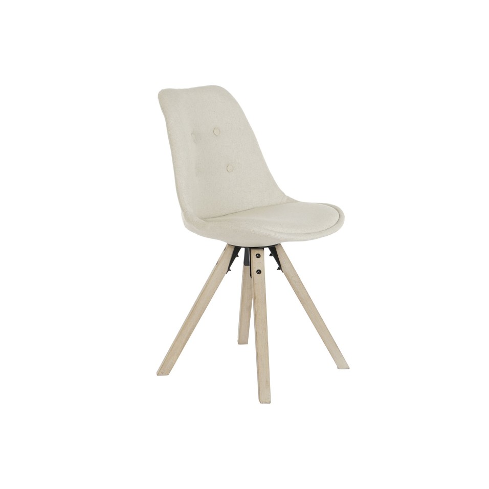 Silla Roble Poliéster Beige