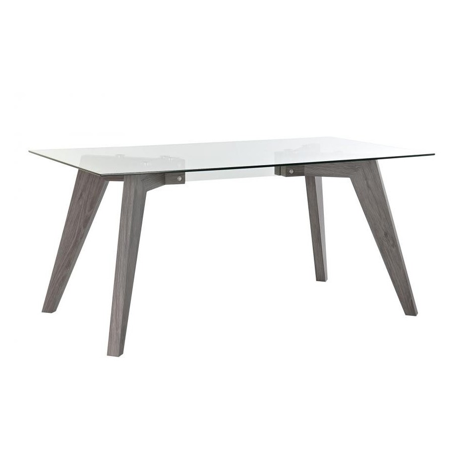 Mesa Comedor Cristal MDF Templado Gris