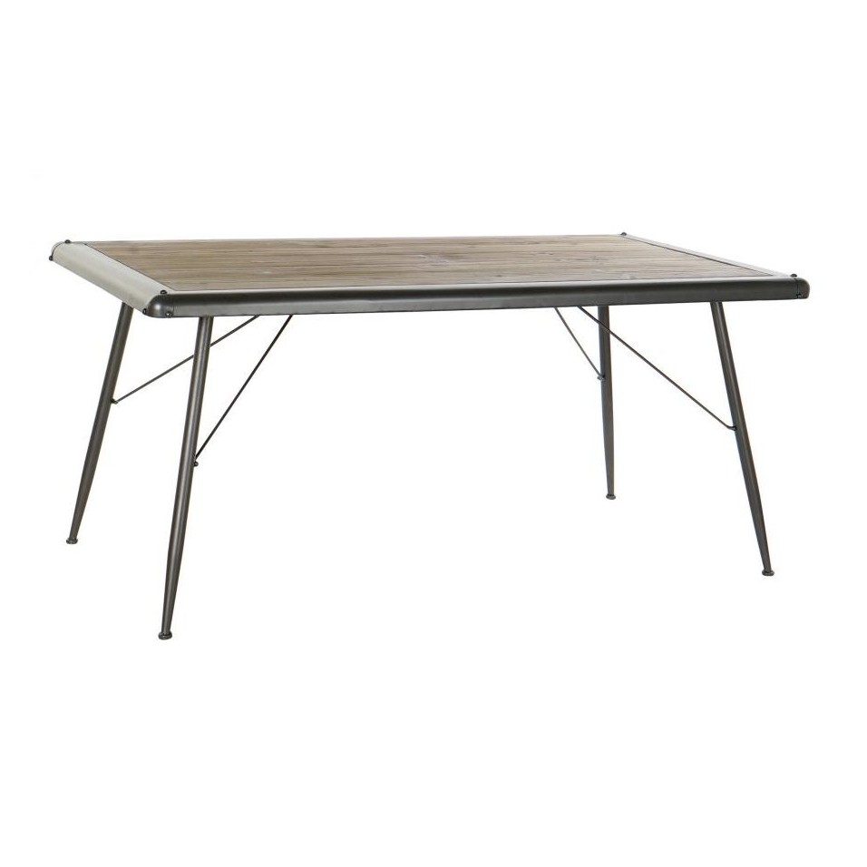 Mesa Comedor Abeto Metal Gris Claro