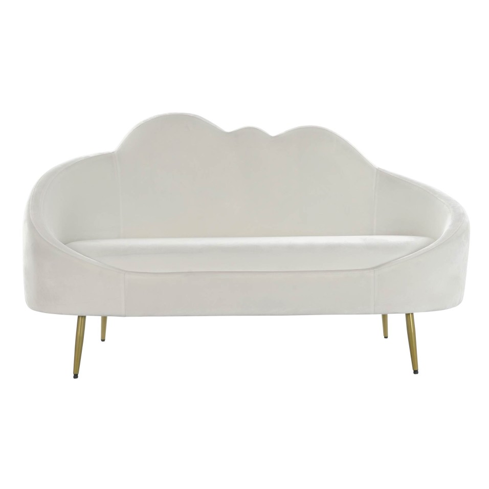 Sofa Poliester Metal Nube Blanco