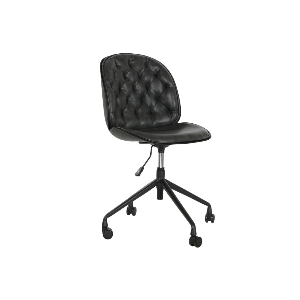 Silla PP Metal Ruedas Negro