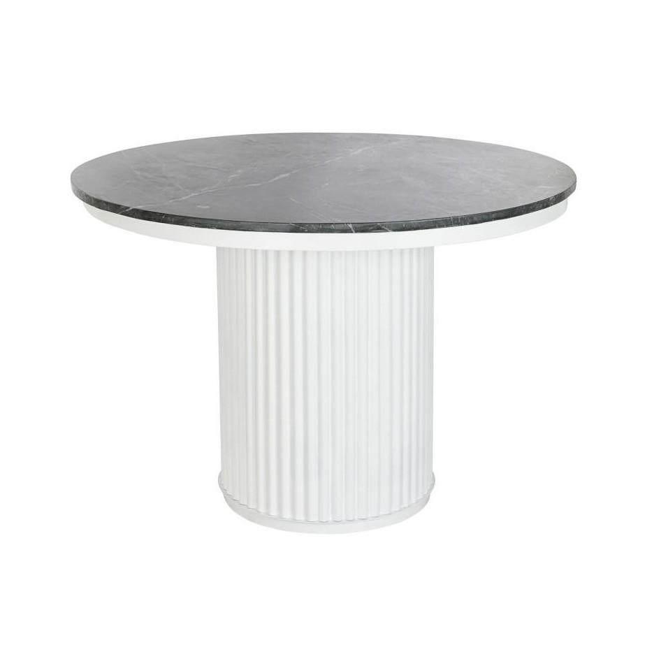 Mesa Comedor Marmol Metal Negro