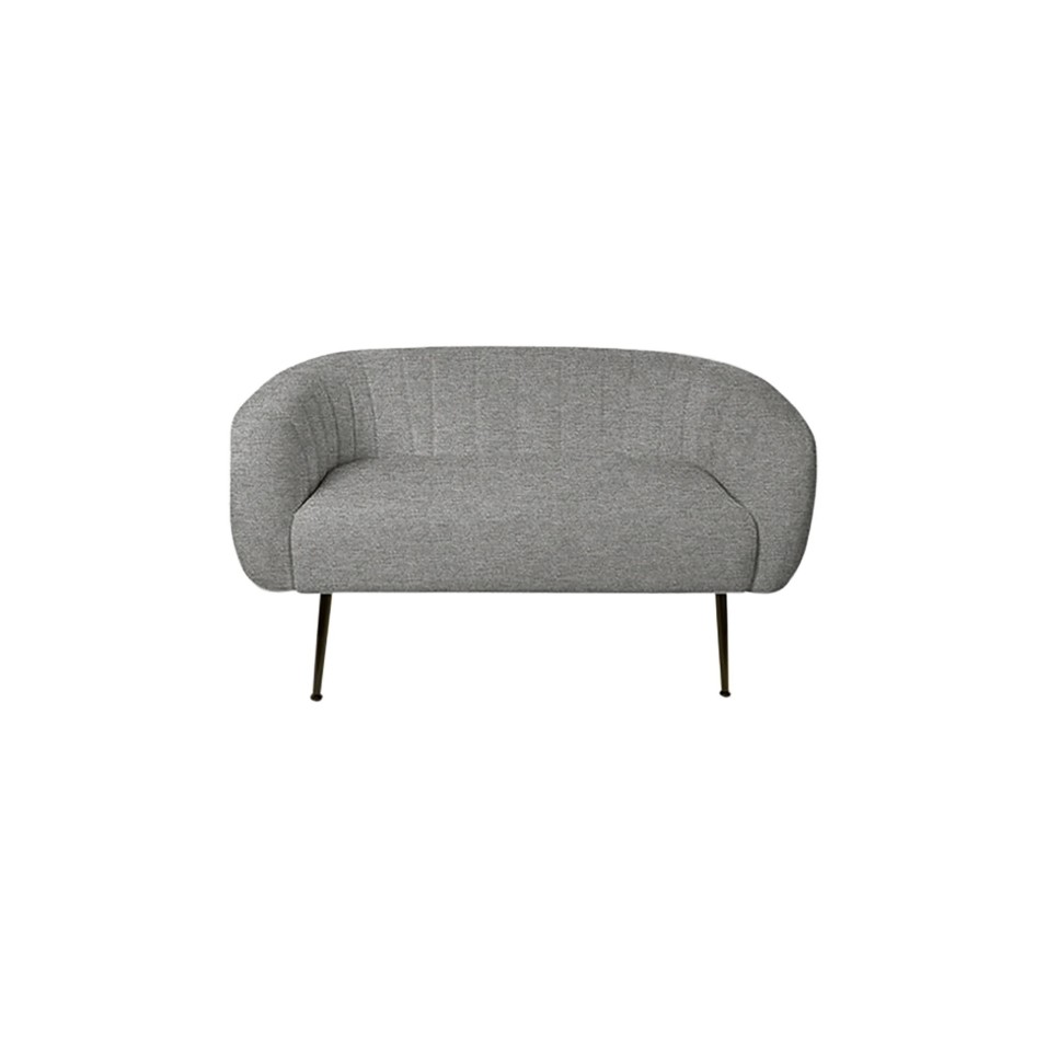 Sofa Poliester Metal Terciopelo Gris