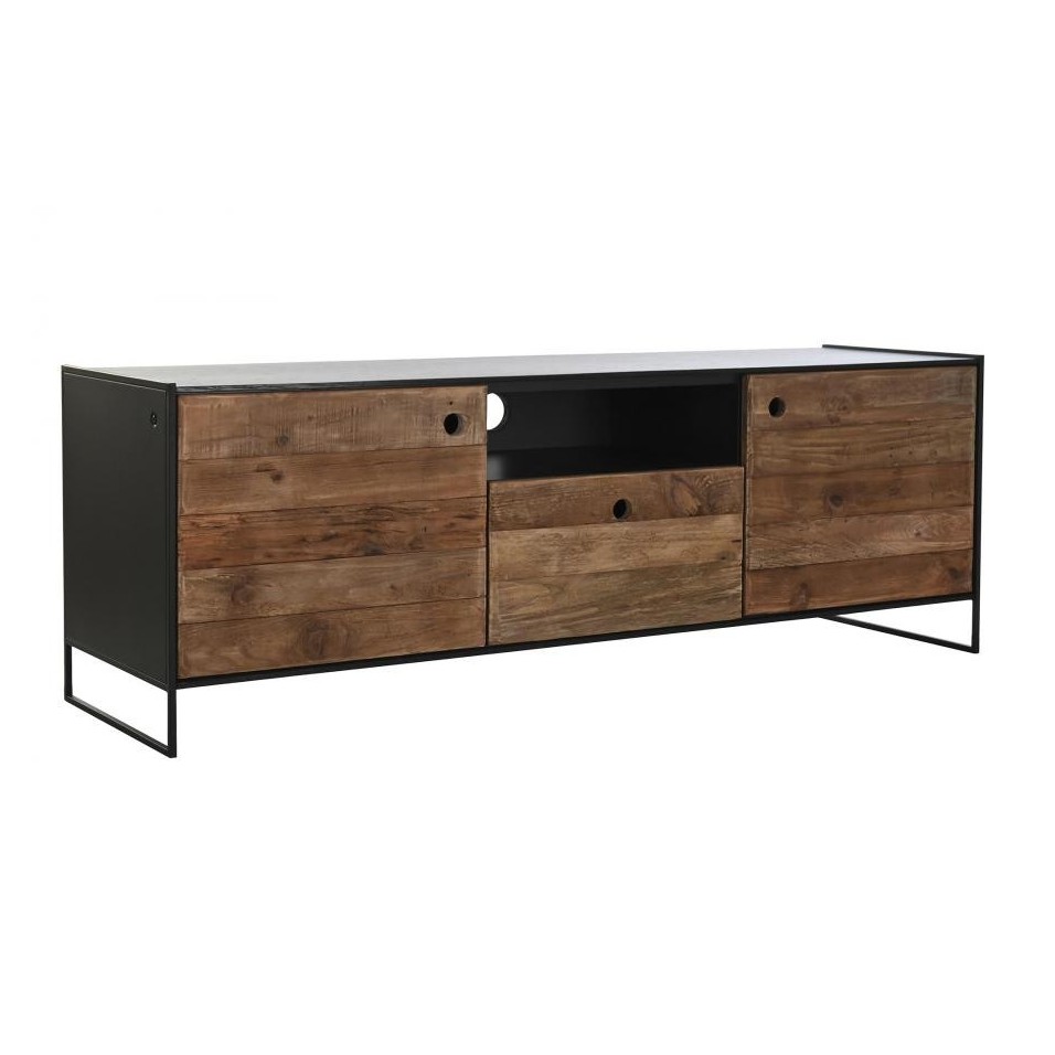 Mueble TV Madera Reciclada Pino Negro