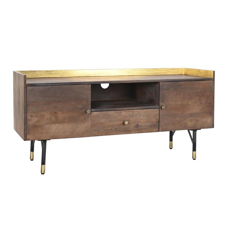 Mueble TV Mango Metal Marron Oscuro