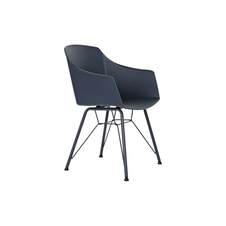 Silla Pp Metal Mate Azul Marino