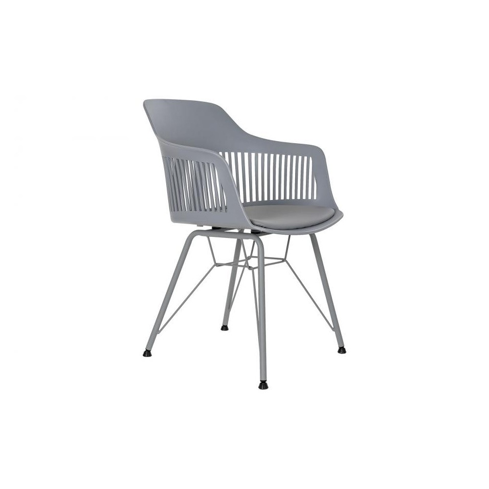 Silla Pp Metal Mate Gris Claro