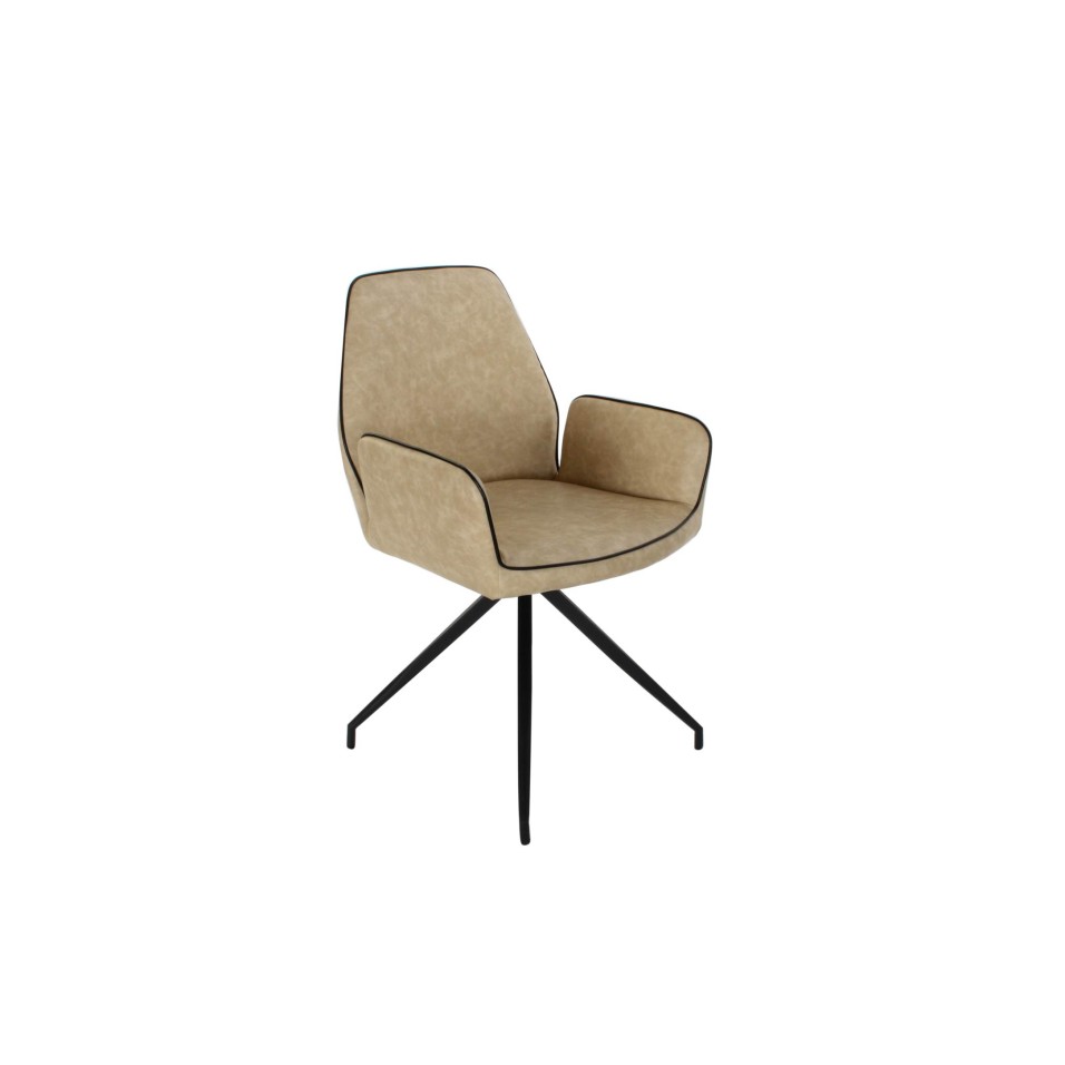 Silla Pu Metal Beige