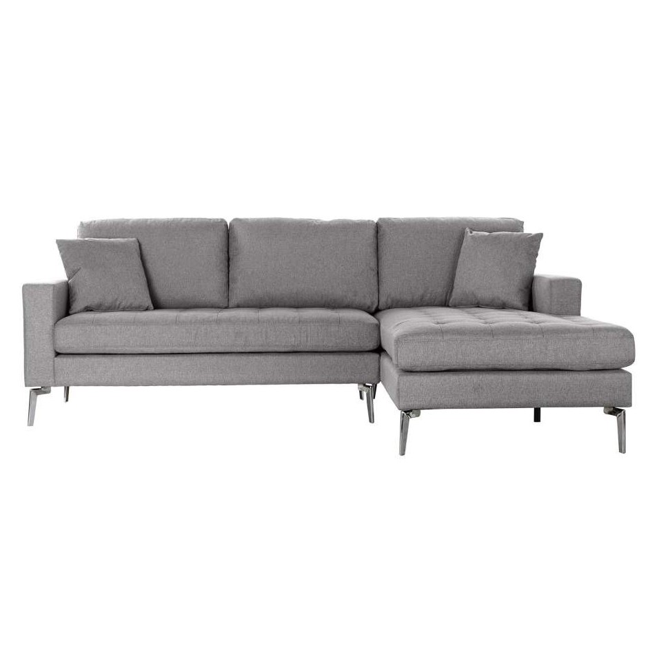 Sofá Lino Metal Chaiselongue Gris