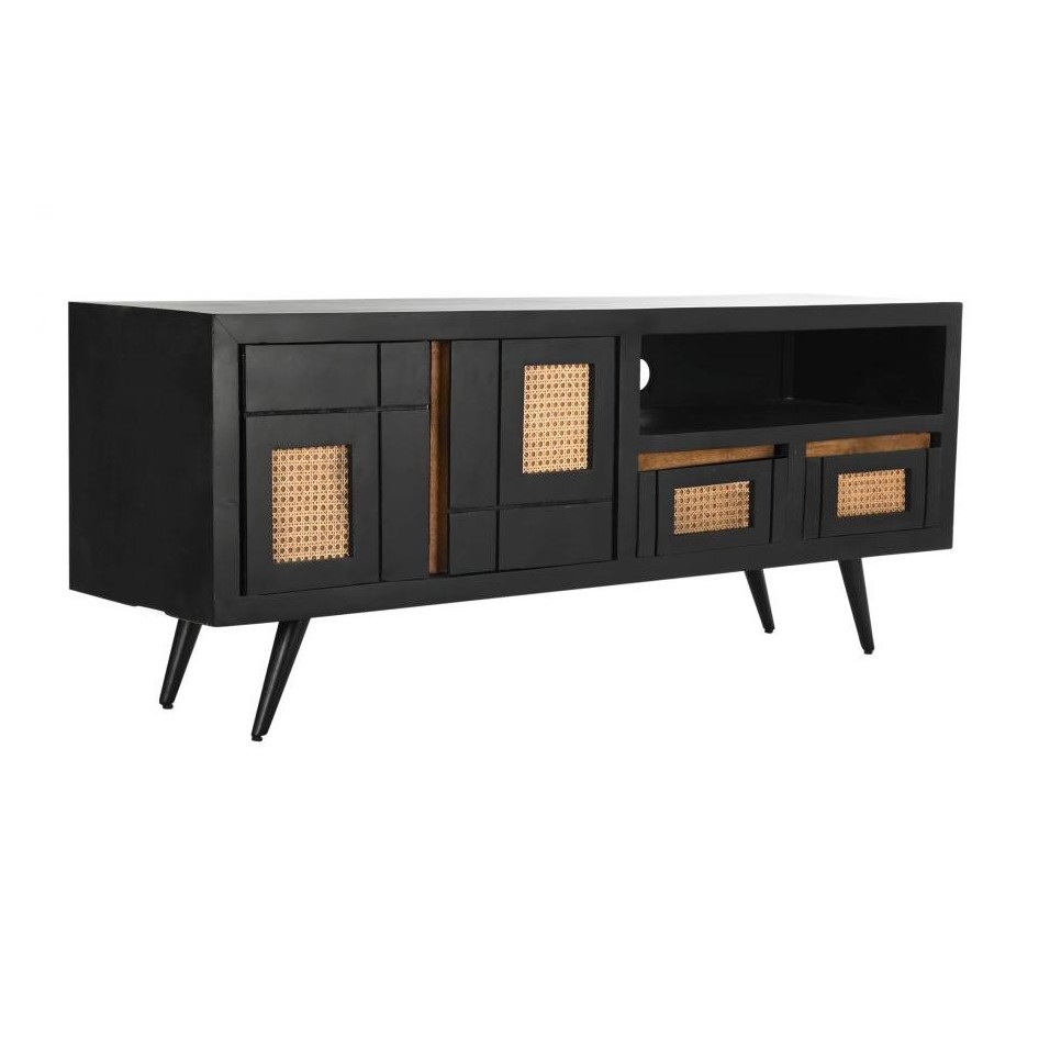 Mueble TV Mango Ratán Negro